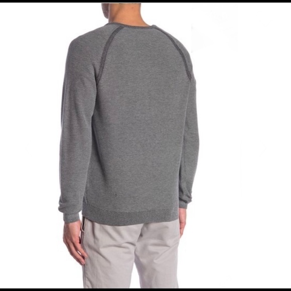 TAILOR Vintage PULLOVER SWEATER XLARGE gray long sleeve reversible v-neck NEW - Picture 8 of 14